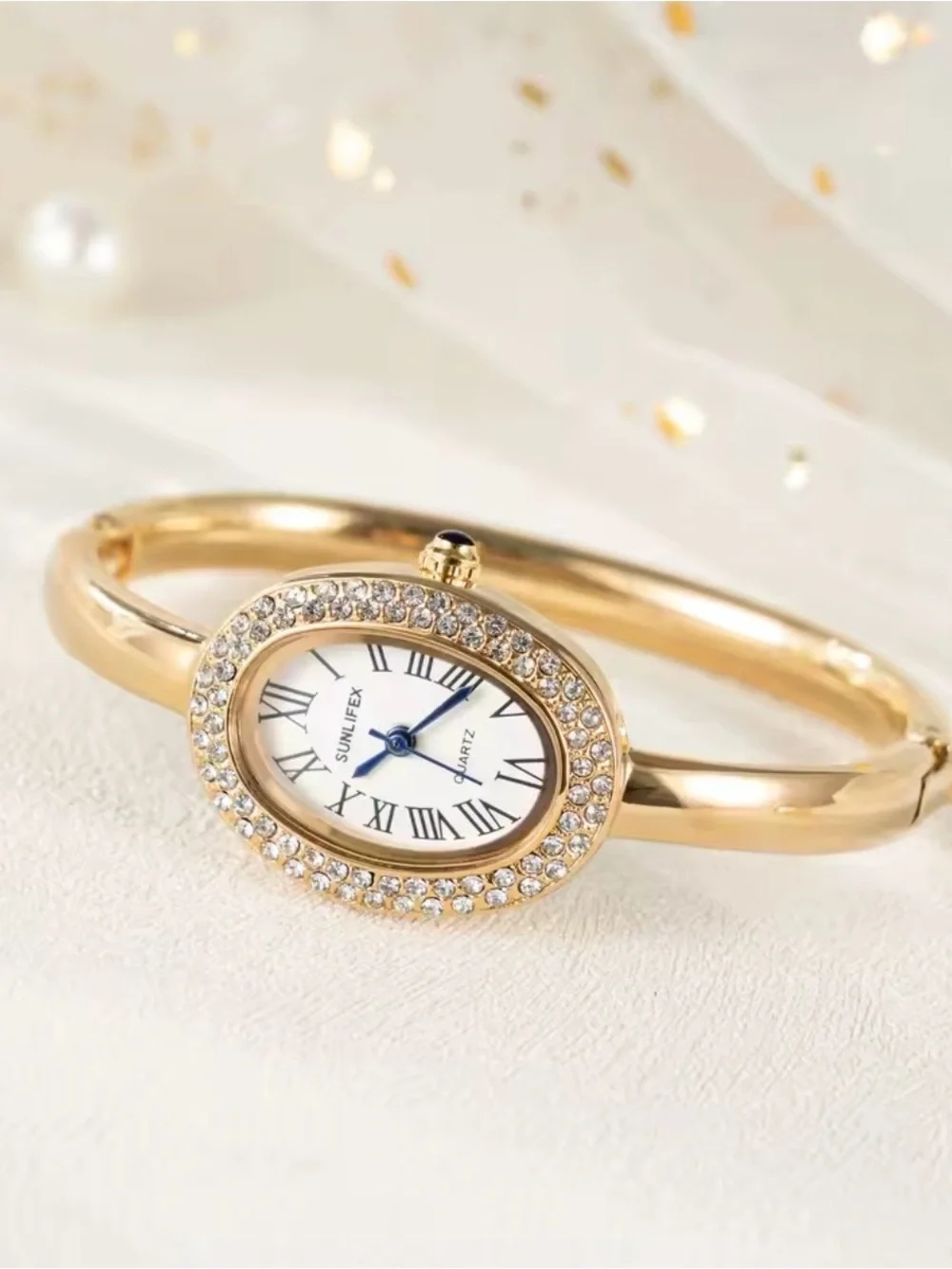 Old Money Bracelet Watch with Diamonds